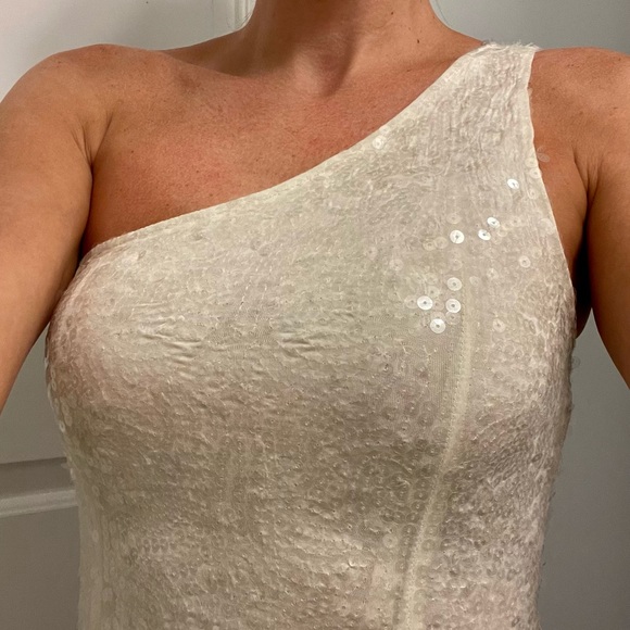 Sequin white/off-white dress, size S - Picture 3 of 6
